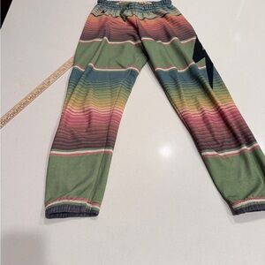 Aviator Nation serape bolt Green Striped Joggers